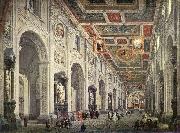 Giovanni Paolo Pannini Interior of the San Giovanni in Laterano in Rome Spain oil painting artist